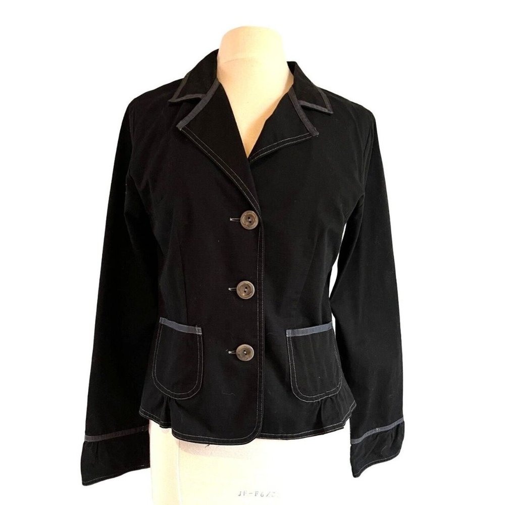 Women's Neesh by D.A.R. Black Cotton Blazer